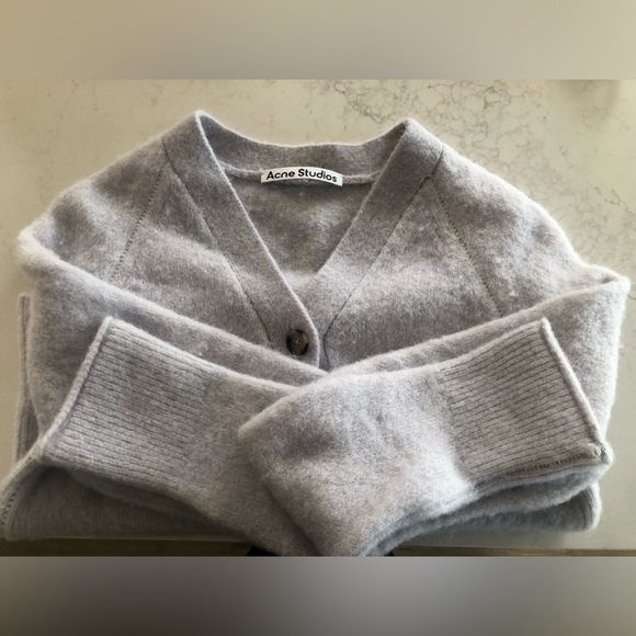 ACNE Blue Alpaca Cardigan Size Small - Picture 6 of 6